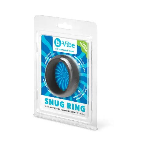 b-Vibe Snug Ring 45mm Snug Fit Silicone C-Ring in Black