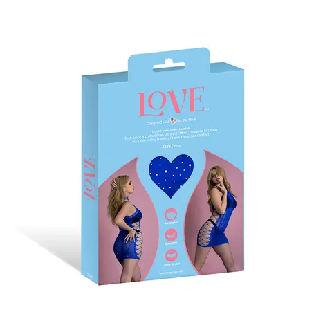 Magic Silk Seamless Dress Blue O/S
