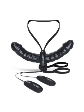 pleasure for two double-ended vibrating strap-on