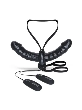 pleasure for two double-ended vibrating strap-on