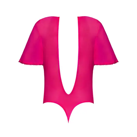 Magic Silk Pink Kink Flutter Sleeve Teddy Pink Glow Queen Size