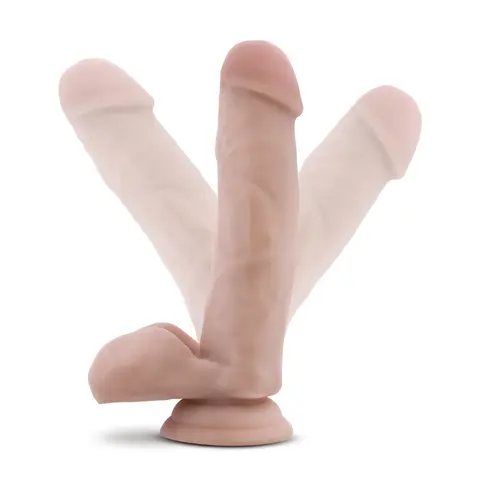 Dr. Skin Dr. Mark 7 in. Dildo with Balls in Beige