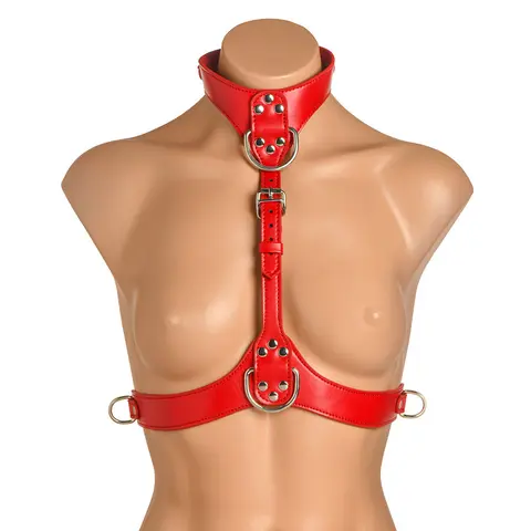 Master Series Vixen Chest Harness in Red
