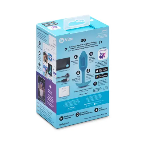 b-Vibe Smart Snug Plug 2 Medium Weighted & Vibrating App-Controlled Silicone Butt Plug
