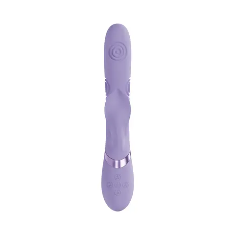 VIVE Fronda Rechargeable G-Spot and Tapping Leaf Clit Stimulator Lavender