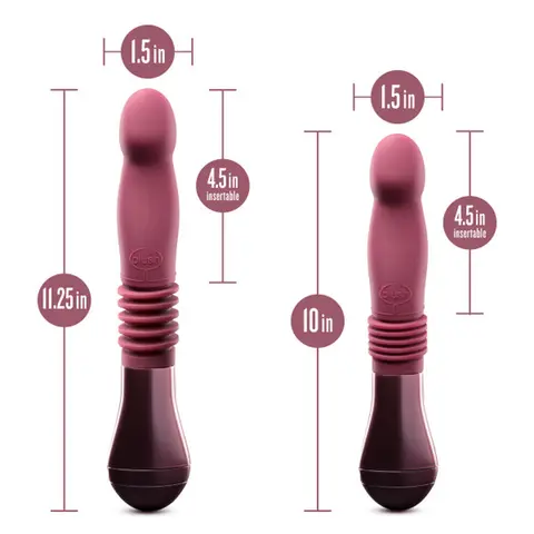 Temptasia Trixie Rechargeable 10 in. Silicone Thrusting Dildo Wine