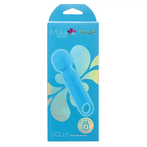 Maia Vibelite Dolly Rechargeable Silicone Mini Wand in Blue