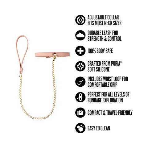 Temptasia Ardor Collar & Leash in Pink