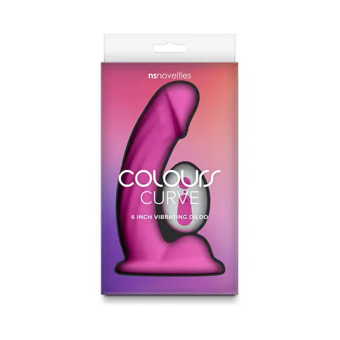 Colours Curve Vibrating 6 in. Dildo in Pink
