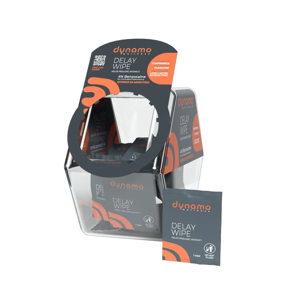 Dynamo Wellness Delay Wipe 4% Candy Bowl of 144