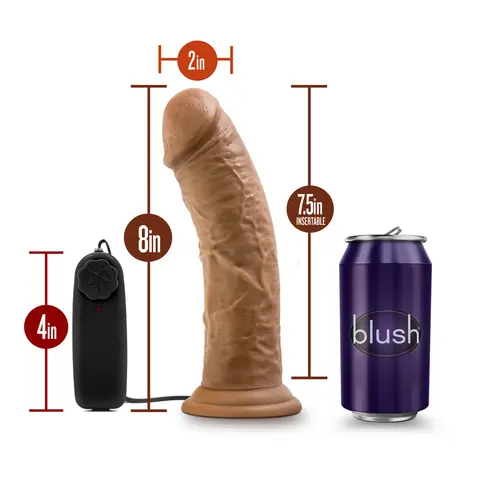 Dr. Skin Dr. Joe Realistic 8 in. Vibrating Dildo in Tan