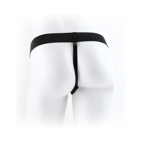 Fetish Fantasy Series 7 in. Hollow Strap-On with Balls Beige/Black