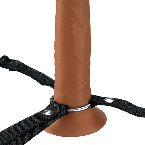 Fantasy X-Tensions Elite Hollow Silicone Strap-On 8 in. in Brown