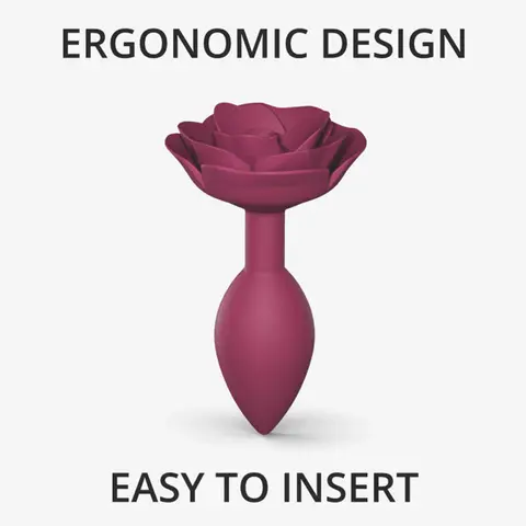 Love to Love Open Roses Silicone Anal Plug Plum Star Medium