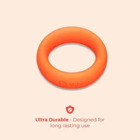 b-Vibe Snug Ring 40mm Snug Fit Silicone C-Ring in Orange