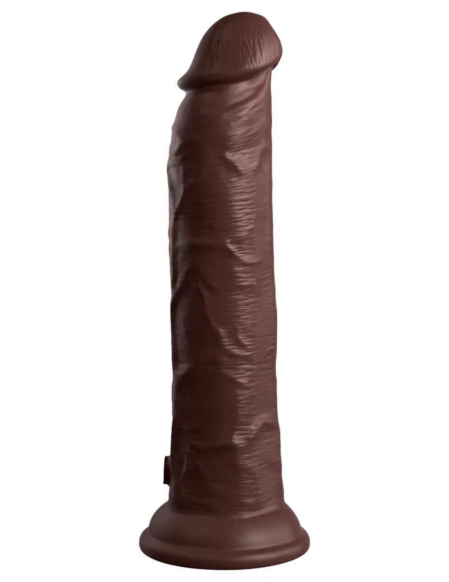 King Cock Elite 9" Vibrating Silicone Dual Density Cock with Remote