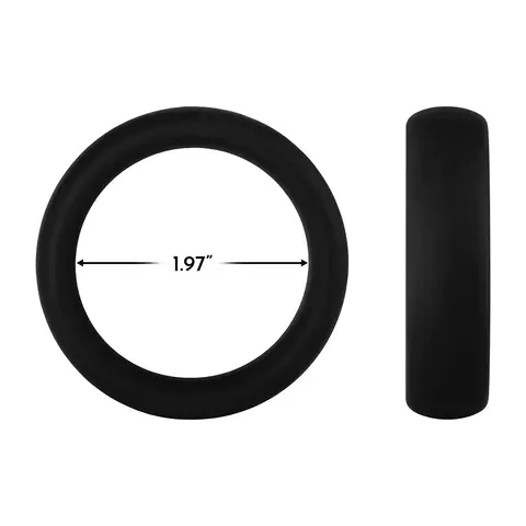 Forto F-64 Wide Liquid Silicone Cockring Large in Black