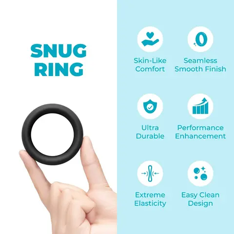 b-Vibe Snug Ring 45mm Snug Fit Silicone C-Ring in Black