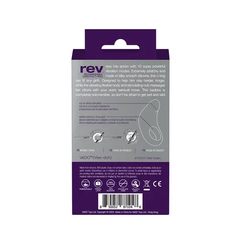 VeDO Rev Rechargeable Vibrating C-Ring in Purple