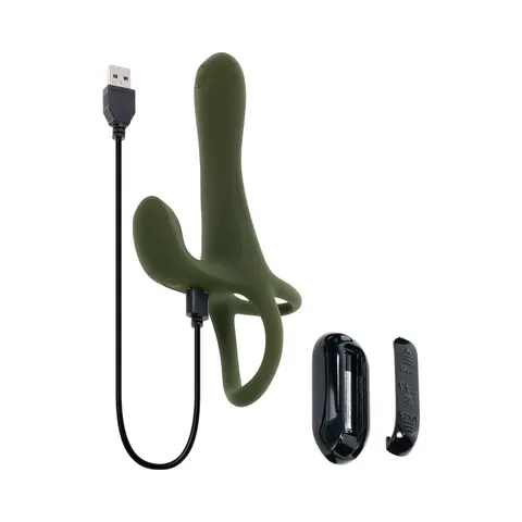 Zero Tolerance Strap Tap & Go Rechargeable Vibrating Girth Enhancer Silicone Green