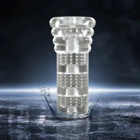 M for Men All Nighter Glow in the Dark Textured Stroker Clear