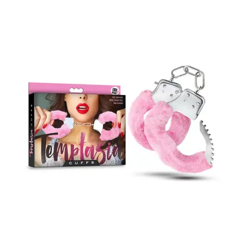 Temptasia Adjustable Faux Fur Cuffs in Pink