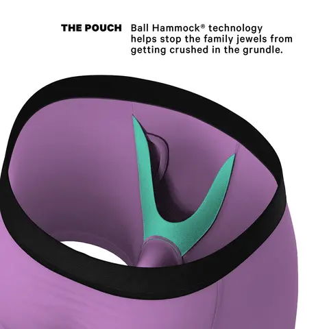 Shinesty The Double Entendre Eggplant Ball Hammock Pouch Underwear with Fly XL