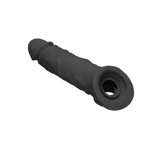 RealRock Skin 8 in. Penis Extender Sling in Black
