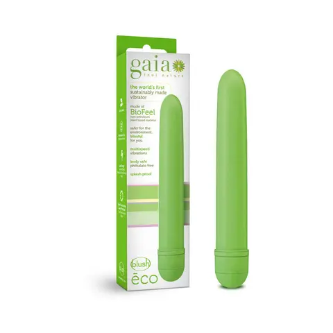 Gaia Eco Slimline Vibrator in Green