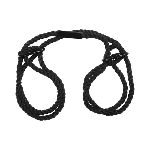 Merci Restrain 6mm Hemp Wrist or Ankle Cuffs in Black