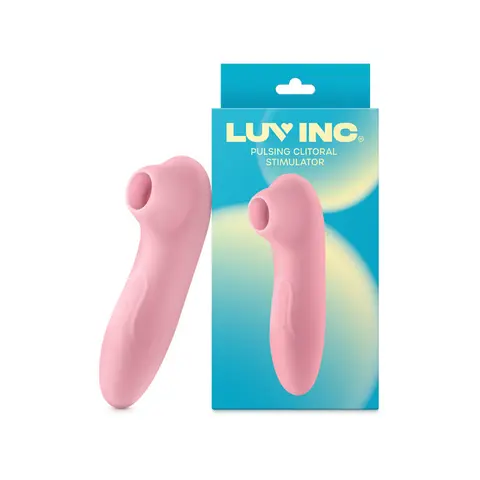 Luv Inc Cs19 Pulsing Clitoral Stimulator Rechargeable Silicone in Light Pink