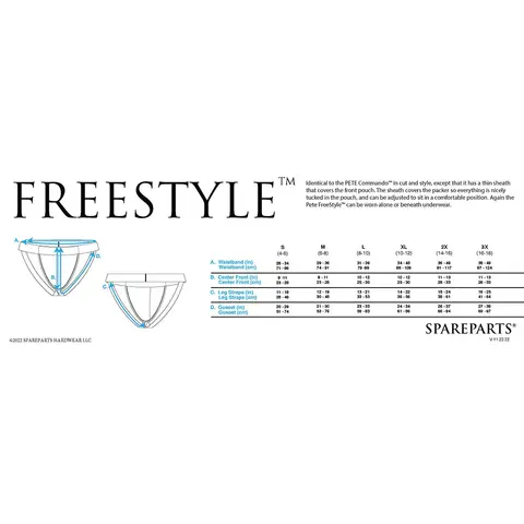 SpareParts Pete Freestyle Nylon Packing Jock Black Size M