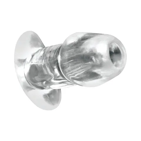 Master Series Dicked Clear Hollow Anal Plug Small