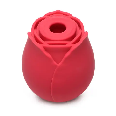 Bloomgasm 10X Wild Rose Silicone Suction Clit Stimulator in Red