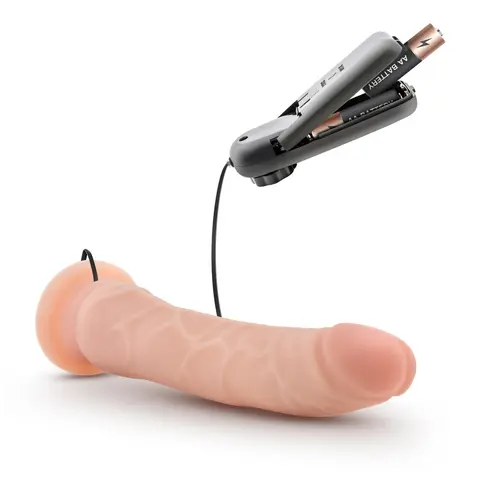 Dr. Skin 8.5 in. Vibrating Realistic Cock with Suction Cup in Beige