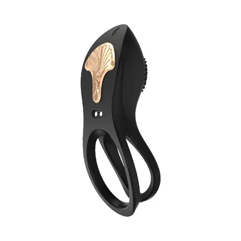 Gold Glam Cockring in Black
