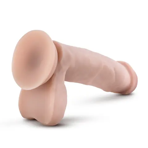 Dr. Skin Dr. Mark 7 in. Dildo with Balls in Beige