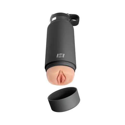 PDX Plus Fuck Flask Secret Delight Discreet Stroker Grey Bottle in Light