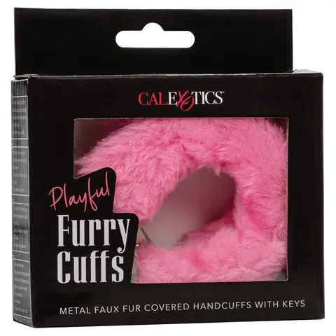 Playful Furry Cuffs in Pink