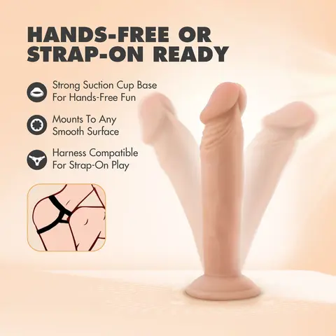 Dr. Skin Dr. Small Realistic 6.5 in. Dildo in Beige