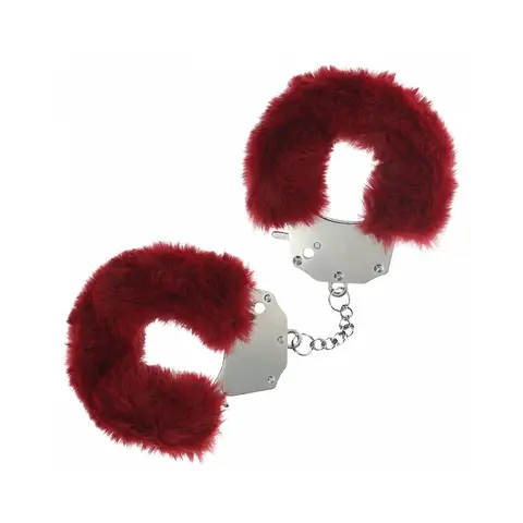Ouch! Heavy-Duty Fluffy Handcuffs in Burgundy