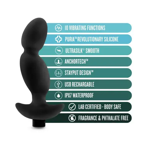 Anal Adventures Platinum Silicone Rechargeable Vibrating Prostate Massager 04