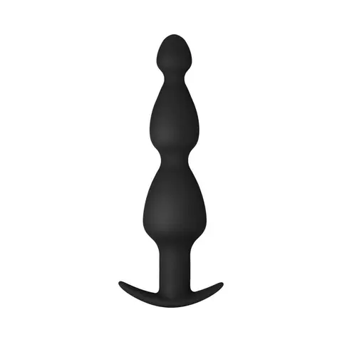 Forto F-52 Cone Beads Silicone Anal Plug Black