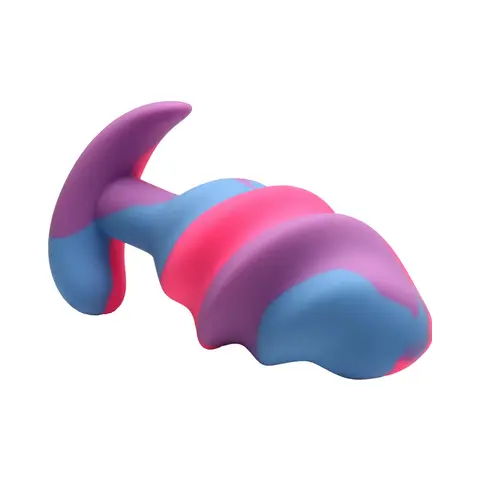 Creature Cocks Unicorn Swirl Silicone Butt Plug Large