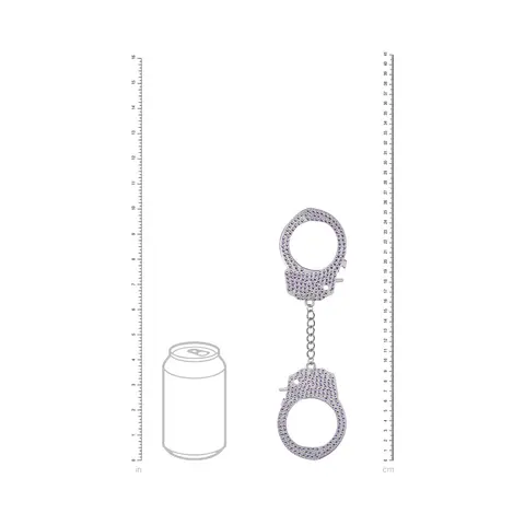 Ouch! Heavy-Duty Diamond Handcuffs in Purple