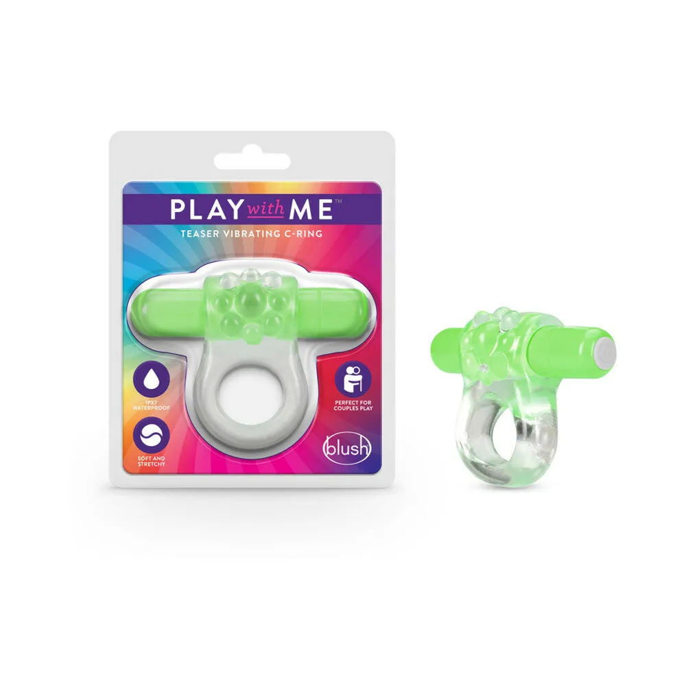 Play with Me Teaser Vibrating C-Ring in Green