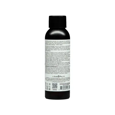 Earthly Body Hemp Seed CBD Relaxing Massage and Body Oil Naked in the Woods 2 oz.