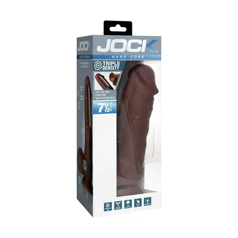JOCK Hard-Core 7.5 in. Triple Density Dildo with Balls in Dark