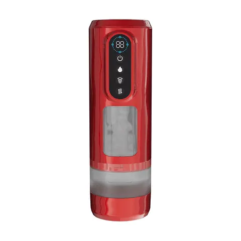 PUMPED Sensurge Automatic Rechargeable Heating Suction Masturbator in Red