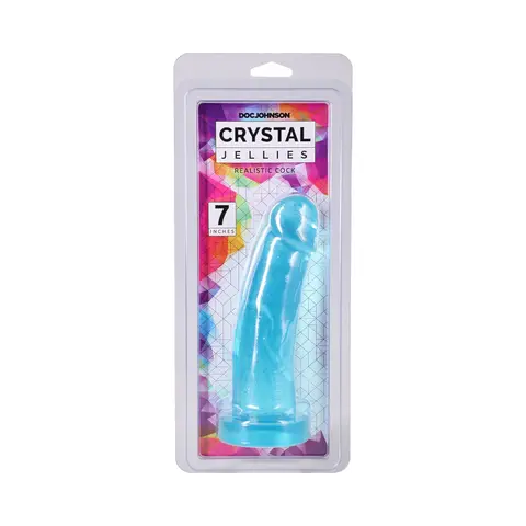 Crystal Jellies Realistic Cock 7 in. in Teal